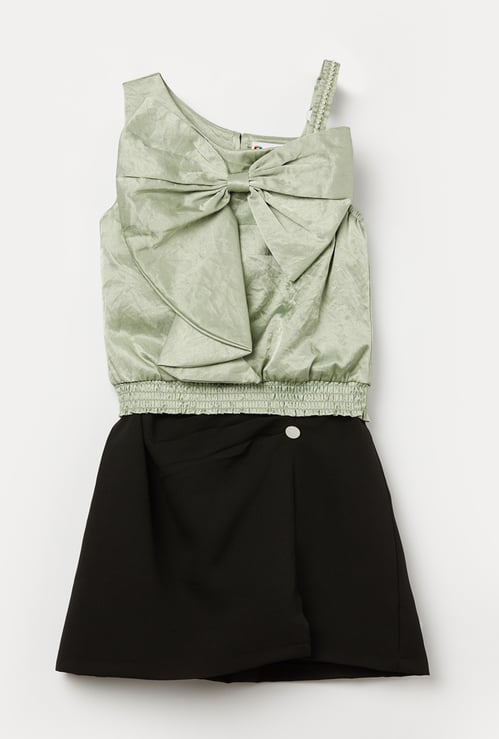 PEPPERMINT Girls Bow Detail Skirt Set