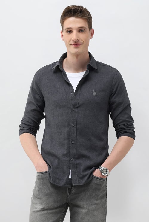 US POLO ASSN Solid Regular Fit Shirt