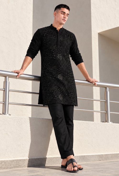 MELANGE Solid Regular Ethnic Pants