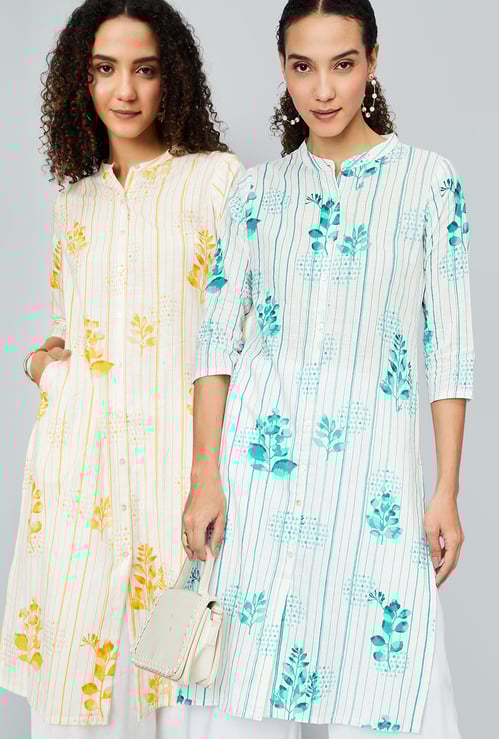 Women Printed Straight Kurta - Pack of 2