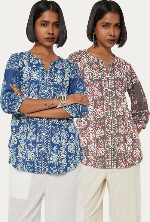 Women Printed Tunic - Pack of 2