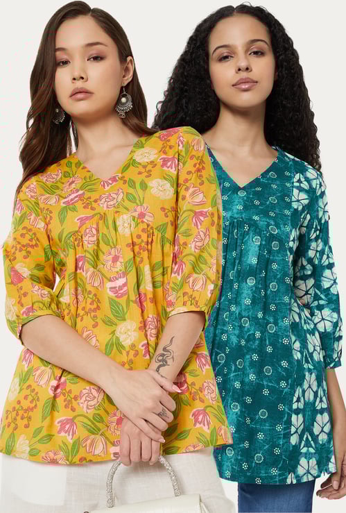 Women Printed Tunic - Pack of 2