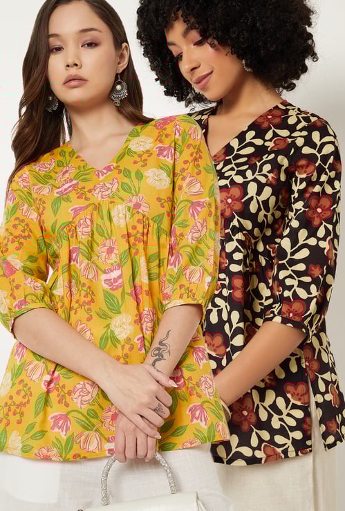 Women Printed Tunic - Pack of 2