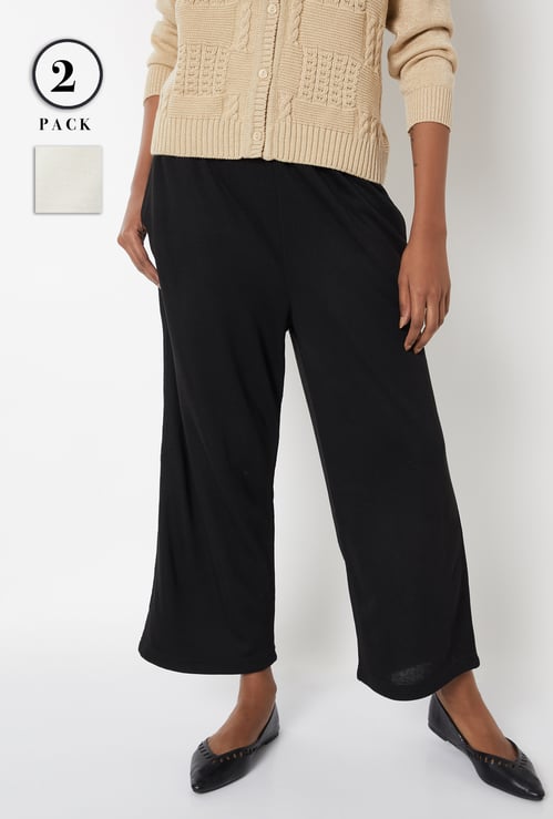 Women Knitted Palazzos - Pack of 2