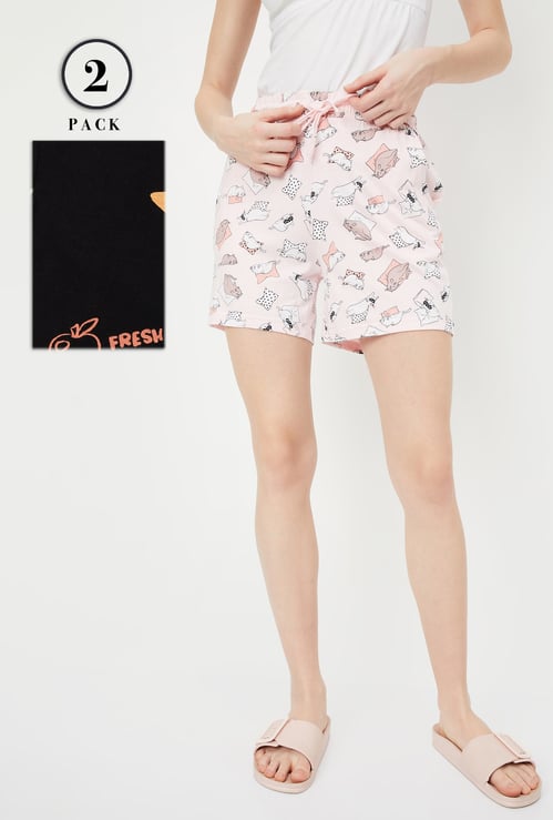 Women Printed Shorts - Pack of 2