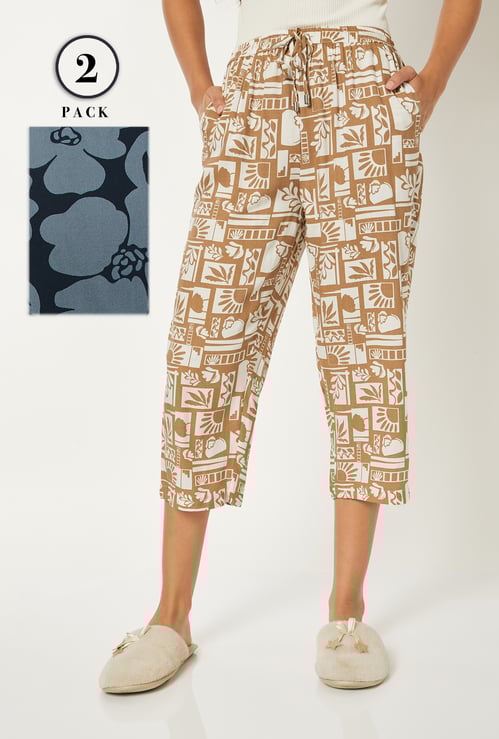 Women Printed Capris - Pack of 2