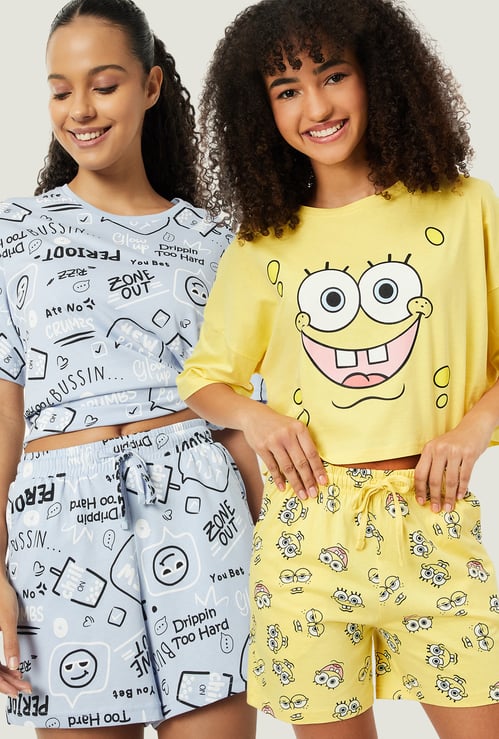 Women Printed Shorts Set - Pack of 2