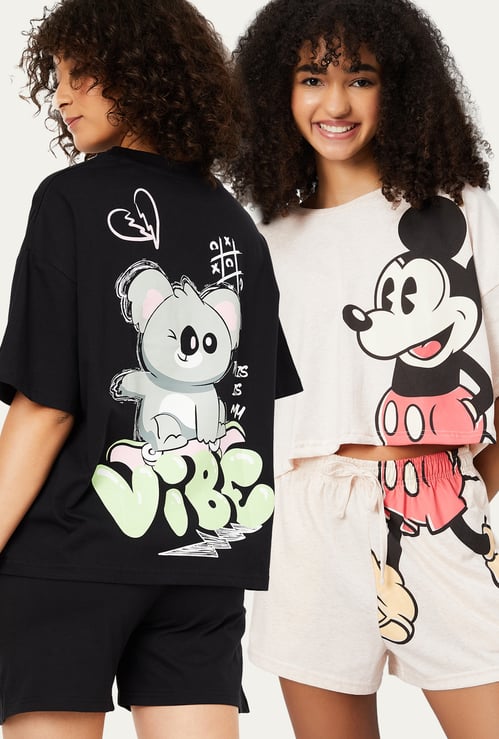 Women Printed Shorts Set - Pack of 2