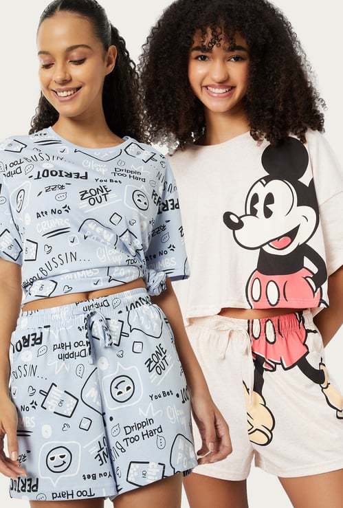 Women Printed Shorts Set - Pack of 2