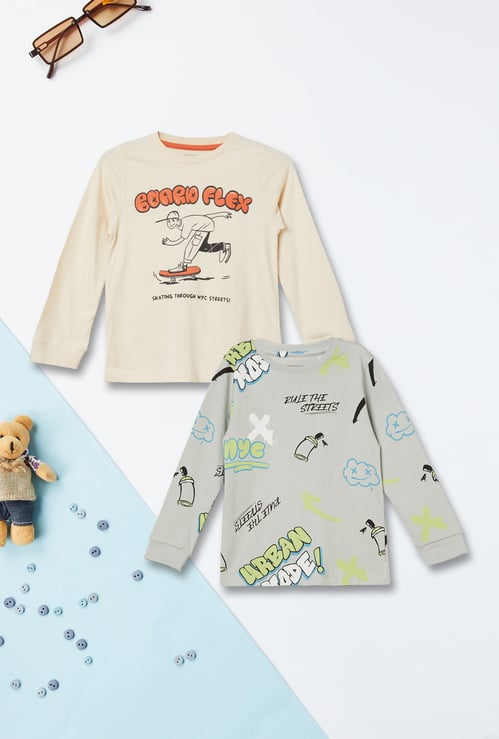 Boys Printed T-shirt - Pack of 2