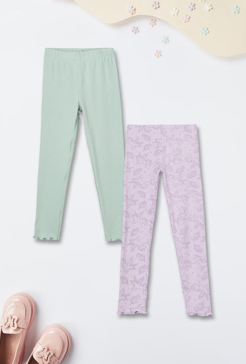 Girls Assorted Leggings - Pack of 2