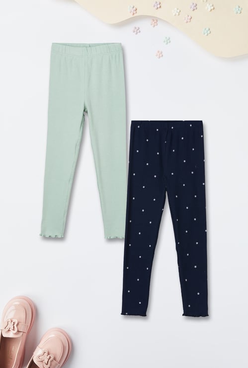 Girls Assorted Leggings - Pack of 2