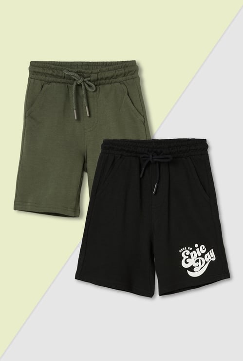 Boys Printed Shorts - Pack of 2