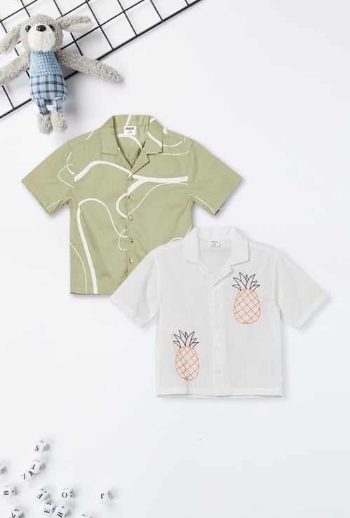Boys Printed Resort Shirt - Pack of 2