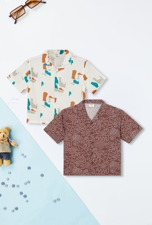 Boys Printed Resort Shirt - Pack of 2