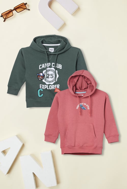 Boys Graphic Print Hoodie - Pack of 2