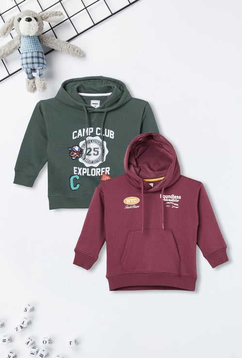 Boys Graphic Print Hoodie - Pack of 2