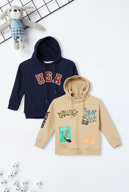 Boys Printed Hoodie - Pack of 2