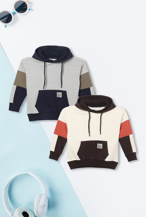 Boys Colourblock Hoodie - Pack of 2