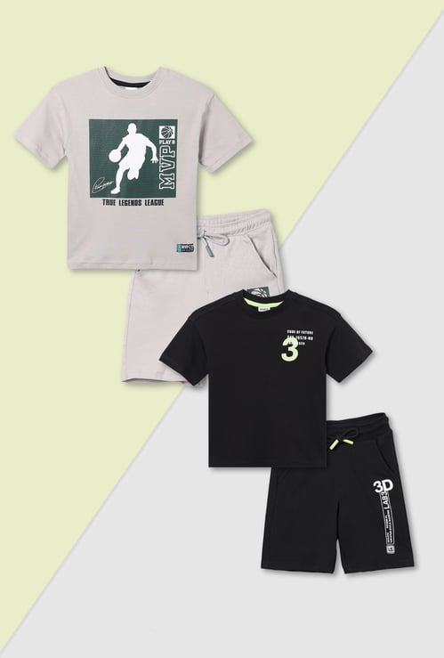 Boys Printed Shorts Set - Pack of 2