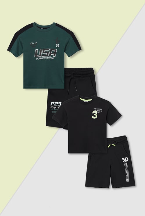 Boys Printed Shorts Set - Pack of 2