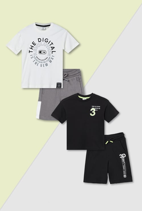 Boys Printed Shorts Set - Pack of 2