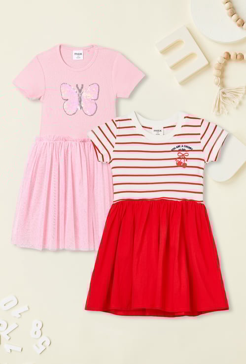 Girls Assorted Dress - Pack of 2