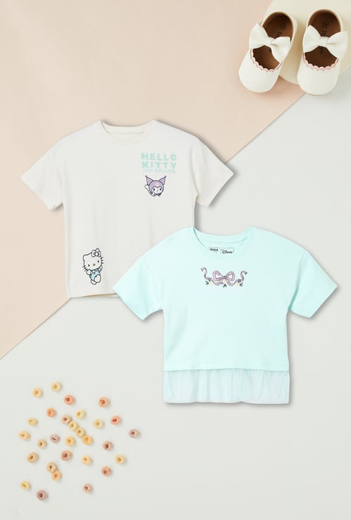 Girls Character Print T-shirt - Pack of 2