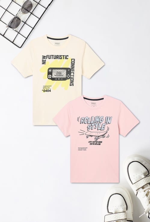 Boys Printed T-shirt - Pack of 2