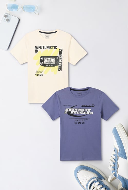 Boys Printed T-shirt - Pack of 2