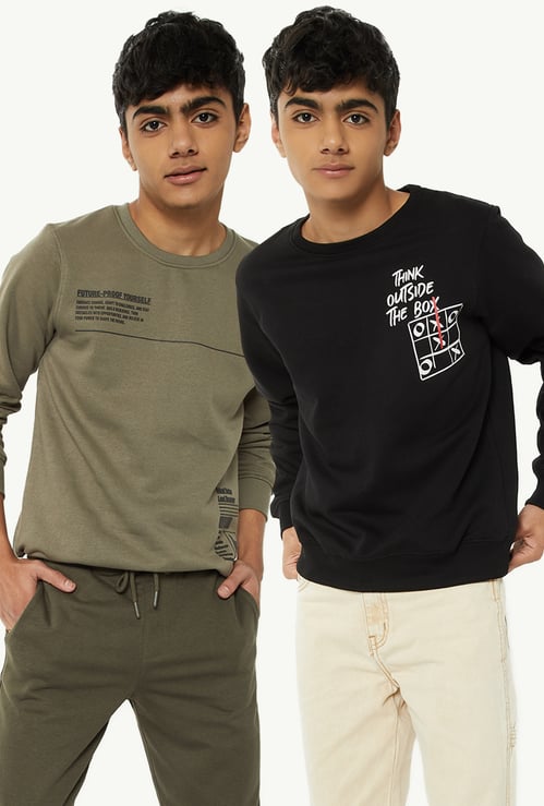 Boys Printed Sweatshirt - Pack of 2