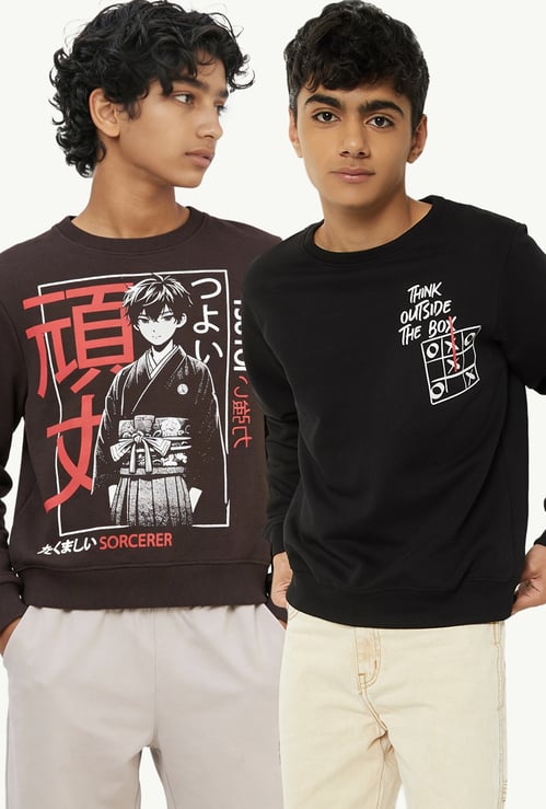 Boys Printed Sweatshirt - Pack of 2