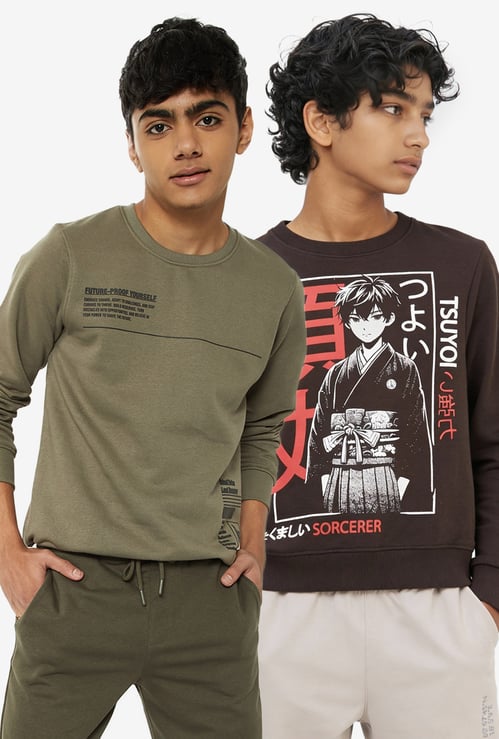 Boys Printed Sweatshirt - Pack of 2