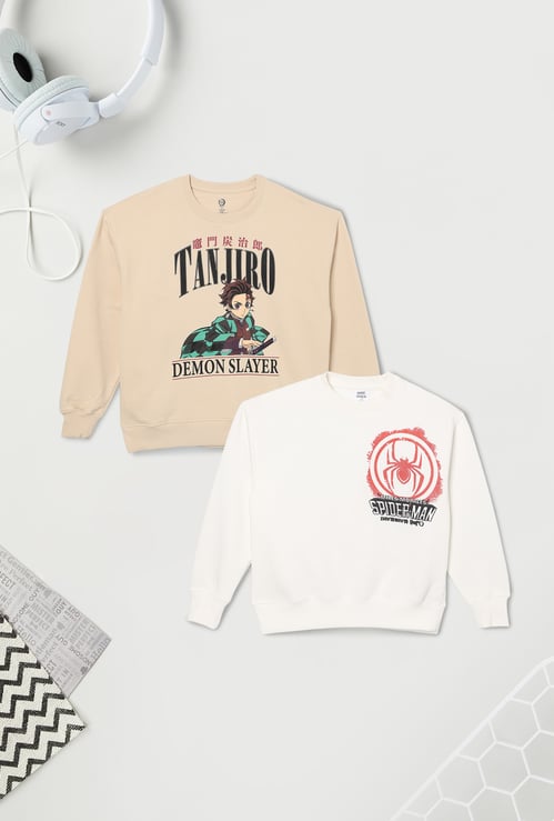 Boys Printed Sweatshirt - Pack of 2