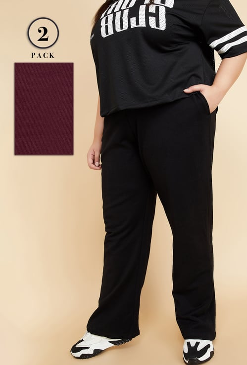 Women Solid Sports Track Pants - Pack of 2