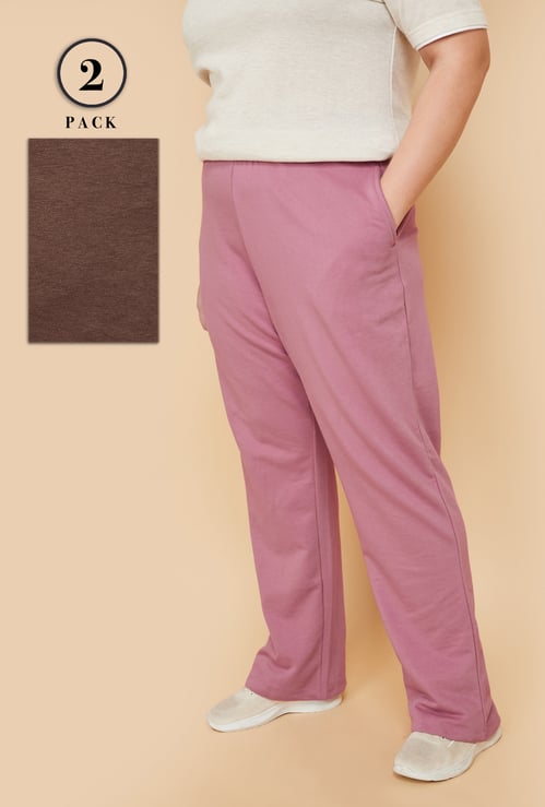 Women Solid Sports Track Pants - Pack of 2