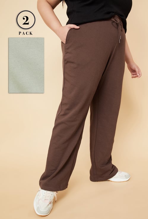 Women Solid Sports Track Pants - Pack of 2