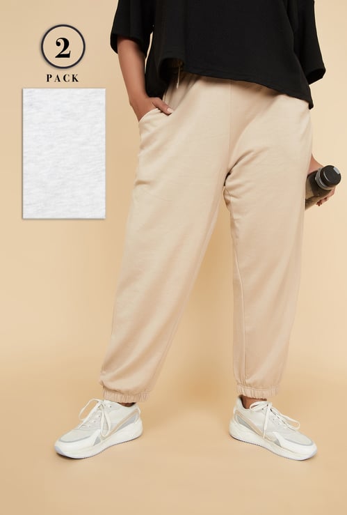 Women Solid Joggers - Pack of 2