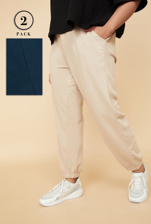 Women Solid Joggers - Pack of 2