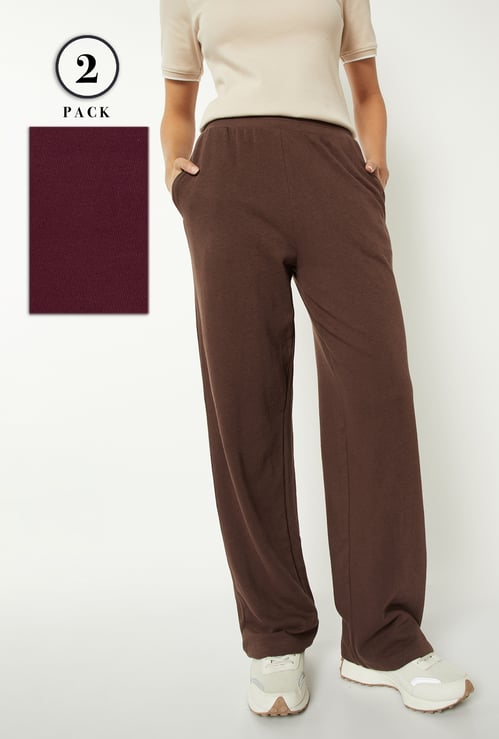 Women Solid Sports Track Pants - Pack of 2