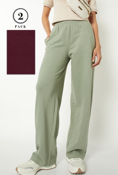 Women Solid Sports Track Pants - Pack of 2