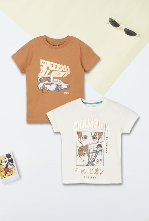 Boys Printed T-shirts - Pack of 2