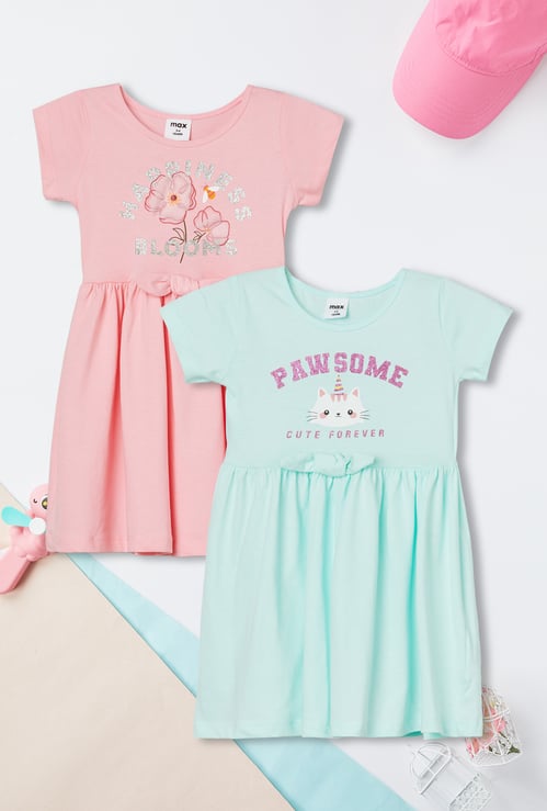 Girls Assorted Dresses - Pack of 2