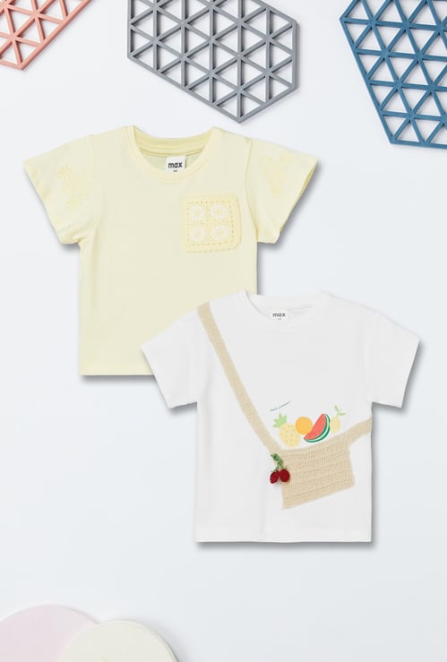 Girls Crochet T-shirt - Pack of 2