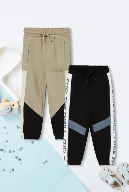 Boys Printed Joggers - Pack of 2