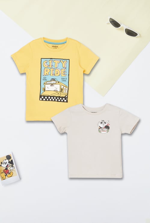 Boys Printed T-shirts - Pack of 2