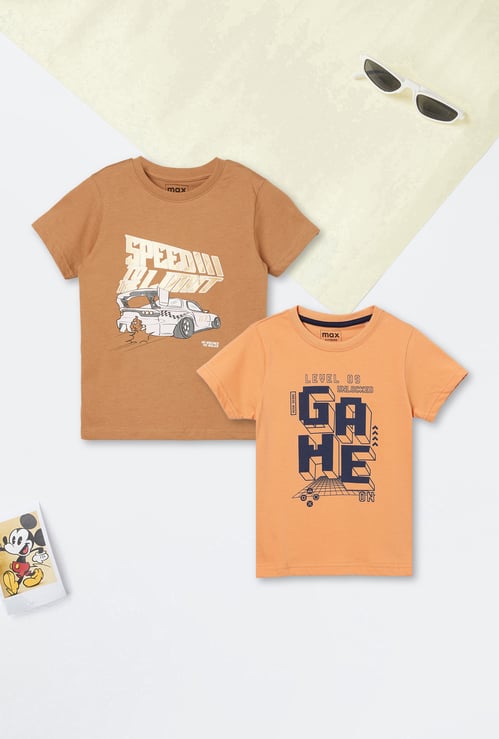 Boys Printed T-shirts - Pack of 2