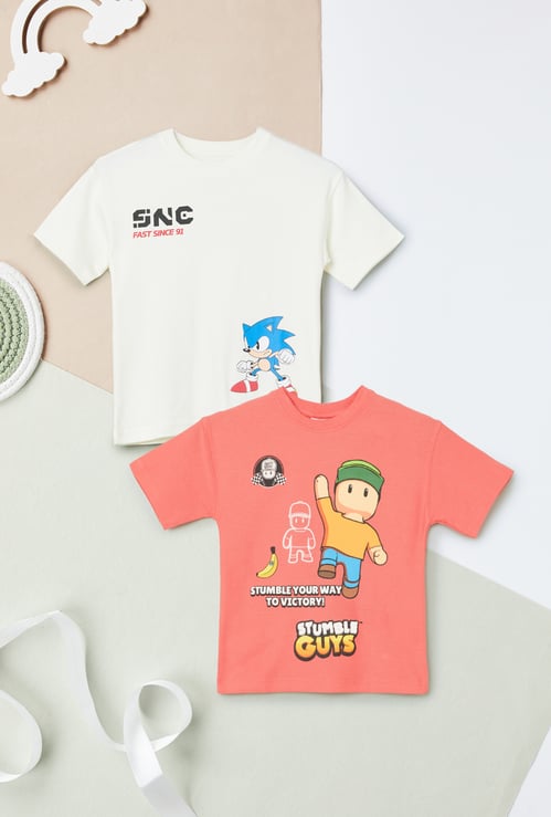 Boys Printed T-shirts - Pack of 2