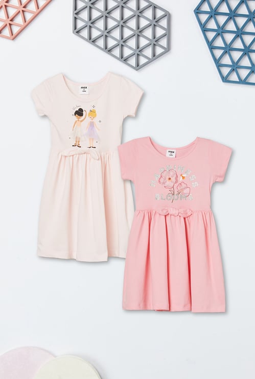 Girls Printed Dress - Pack of 2