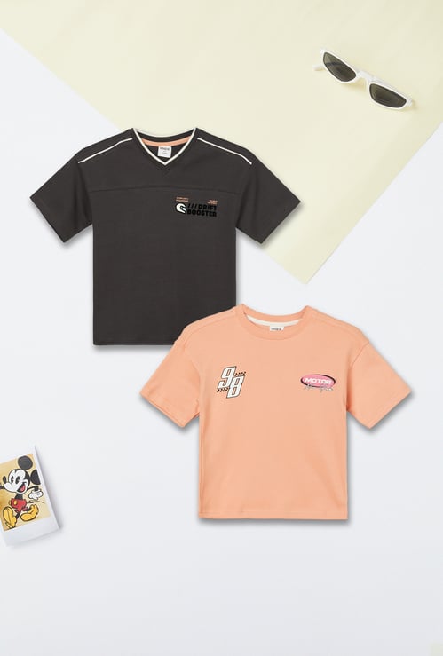 Boys Printed T-shirts - Pack of 2
